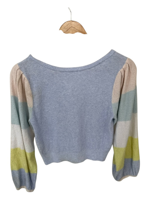 Loveshackfancy Size XS Blue & Multi Cotton Blend Terry Cloth Cardigan Blue & Multi / XS