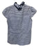 Elizabeth McKay Size 6 Blue & White Cotton Striped Cap Sleeve Top Blue & White / 6