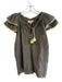 Omika Size S Green 100% Cotton Short Sleeve V Neck Embroidered Ruffle Detail Top Green / S