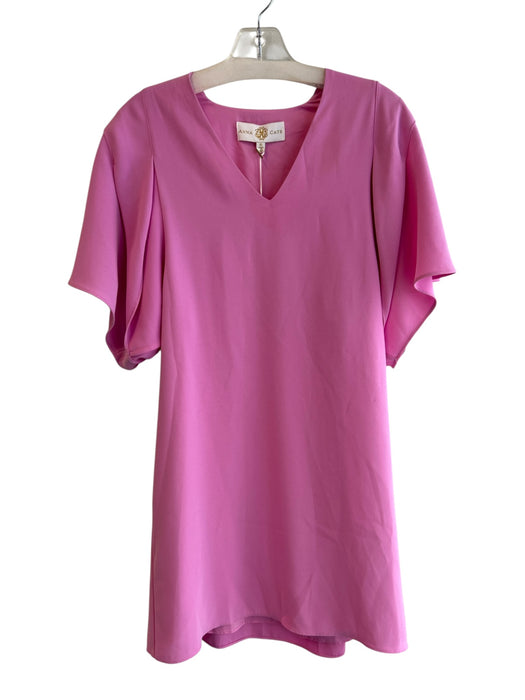Anna Cate Size XS Pink Polyester Short Sleeve solid color Knee Length Top Pink / XS