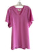 Anna Cate Size XS Pink Polyester Short Sleeve solid color Knee Length Top Pink / XS