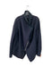 Rick Owens Size Est. Large Navy Blue Wool & leather Suede Trim Draped Jacket Navy Blue / Est. Large