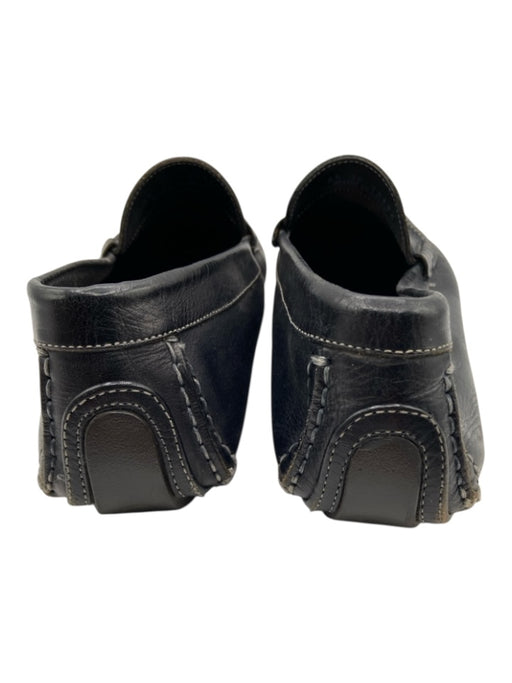 Florsheim Shoe Size 8.5 Black Leather Stitch Detail Slip On Moccasin Loafers Black / 8.5