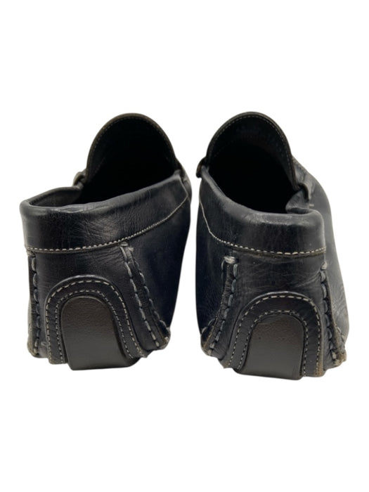Florsheim Shoe Size 8.5 Black Leather Stitch Detail Slip On Moccasin Loafers Black / 8.5