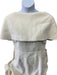 Emilia Wickstead Size 18 Ivory White Crepe Low Back Fold over collar Gown Ivory White / 18