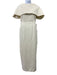 Emilia Wickstead Size 18 Ivory White Crepe Low Back Fold over collar Gown Ivory White / 18