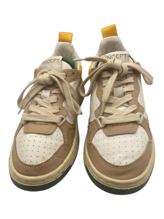 Oncept Shoe Size 6 White & Multi Leather Upper Lace Up Panel Detail Shoes White & Multi / 6