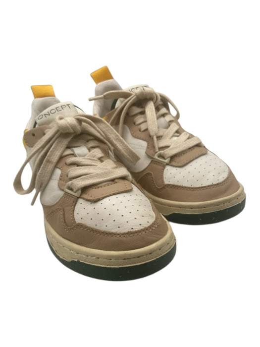 Oncept Shoe Size 6 White & Multi Leather Upper Lace Up Panel Detail Shoes White & Multi / 6