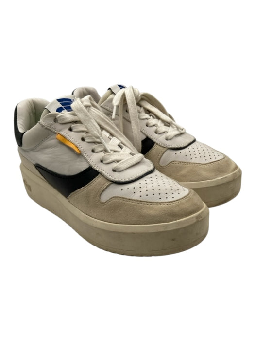 Oncept Shoe Size est 6 White & Multi Leather & Suede Rubber Sole Platform Shoes White & Multi / est 6