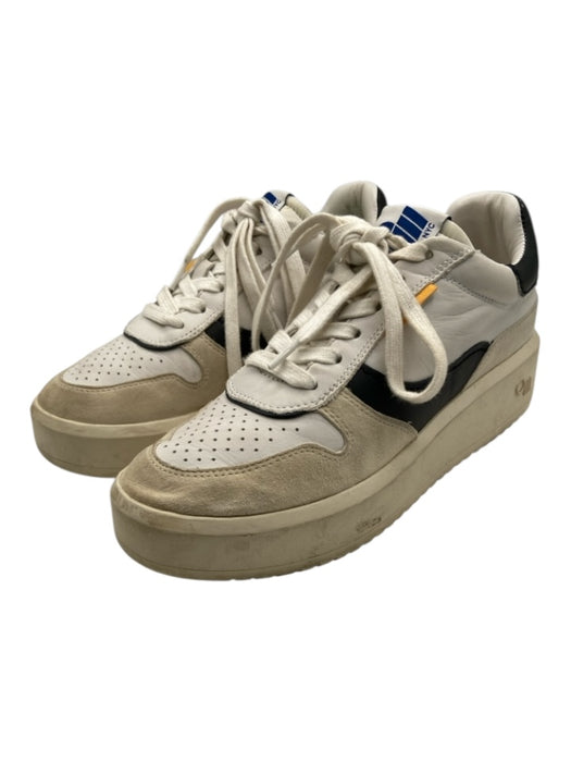 Oncept Shoe Size est 6 White & Multi Leather & Suede Rubber Sole Platform Shoes White & Multi / est 6