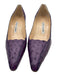 Manolo Blahnik Shoe Size 38.5 Deep Purple Ostrich Leather Pointed Toe Heels Deep Purple / 38.5