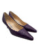 Manolo Blahnik Shoe Size 38.5 Deep Purple Ostrich Leather Pointed Toe Heels Deep Purple / 38.5
