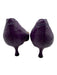 Manolo Blahnik Shoe Size 38.5 Deep Purple Ostrich Leather Pointed Toe Heels Deep Purple / 38.5