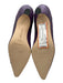 Manolo Blahnik Shoe Size 38.5 Deep Purple Ostrich Leather Pointed Toe Heels Deep Purple / 38.5