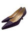 Manolo Blahnik Shoe Size 38.5 Deep Purple Ostrich Leather Pointed Toe Heels Deep Purple / 38.5