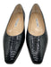 Manolo Blahnik Shoe Size 38.5 Black Croc Leather Pointed Square Toe Flats Shoes Black / 38.5
