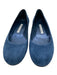 Manolo Blahnik Shoe Size 38 Navy Leather Round Toe Flats Suede Shoes Navy / 38