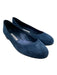 Manolo Blahnik Shoe Size 38 Navy Leather Round Toe Flats Suede Shoes Navy / 38