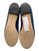 Manolo Blahnik Shoe Size 38 Navy Leather Round Toe Flats Suede Shoes Navy / 38