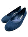 Manolo Blahnik Shoe Size 38 Navy Leather Round Toe Flats Suede Shoes Navy / 38