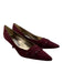 Manolo Blahnik Shoe Size 38.5 Burgundy Leather Pointed Toe Suede Studs Heels Burgundy / 38.5
