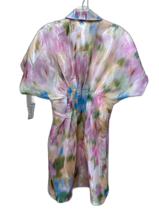 Exquise Size XS Multicolor Polyester Button Front Pintuck Dress Multicolor / XS