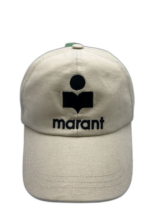 Isabel Marant Ecru Cotton Velcro Strap Embroidered Hat Ecru / 59