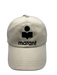 Isabel Marant Ecru Cotton Velcro Strap Embroidered Hat Ecru / 59