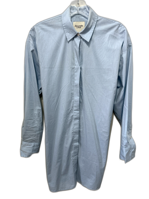 Abercrombie & Fitch Size XS Light Blue Cotton & Polyester Button Front Dress Light Blue / XS