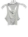 Alo Yoga Size S White & Black Ribbed Logo Cropped Racerback Top White & Black / S