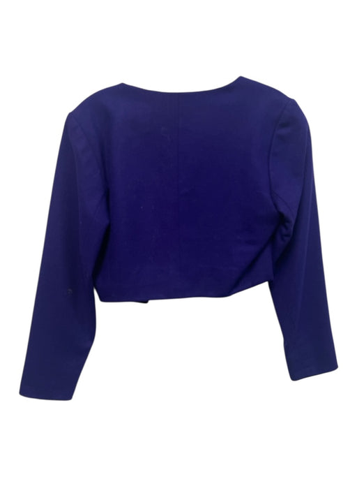 Yves Saint Laurent Rive Gauche Size 34 Purple & Black Wool velvet buttons Jacket Purple & Black / 34