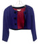 Yves Saint Laurent Rive Gauche Size 34 Purple & Black Wool velvet buttons Jacket Purple & Black / 34