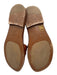 Celine Shoe Size 37 Brown Leather Gold Tone Hardware Logo Slide Sandals Brown / 37
