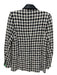 Generation Love Size S B&W Cotton Blend Faux Leather Collar Tweed Pockets Blazer B&W / S