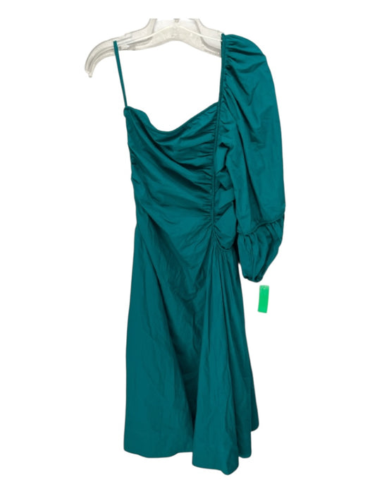 Ulla Johnson Size 2 Emerald Green Cotton Cold Shoulder Zip Close Dress Emerald Green / 2