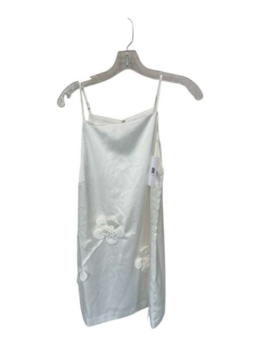 ASTR The Label Size S White Polyester Spaghetti Strap Flower Application Dress White / S