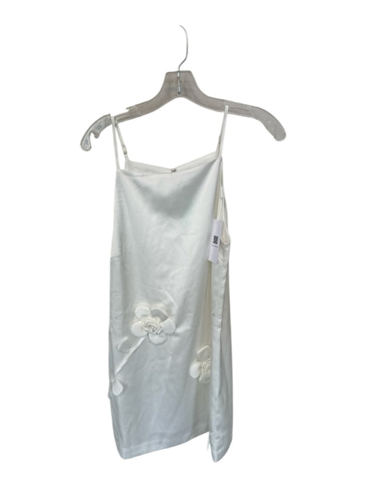 ASTR The Label Size S White Polyester Spaghetti Strap Flower Application Dress White / S