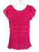 Loveshackfancy Size M Hot pink Cotton Flutter Sleeves smocked V Neck Dress Hot pink / M