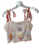 Amable Size L Pink & Orange Rayon Blend Floral Stitch Detail Scrunch detail Top Pink & Orange / L