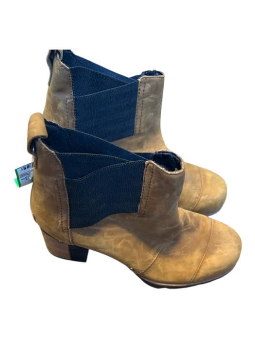 Sorel Shoe Size 9 Black & White Leather Fleece Lined lace up Athletic Booties Black & White / 9