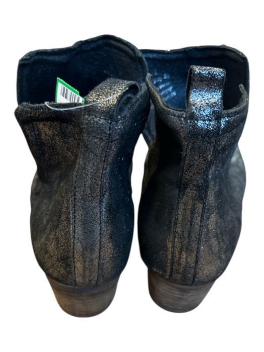 Diba True Shoe Size 11 Black & Silver Leather Metallic Booties Black & Silver / 11