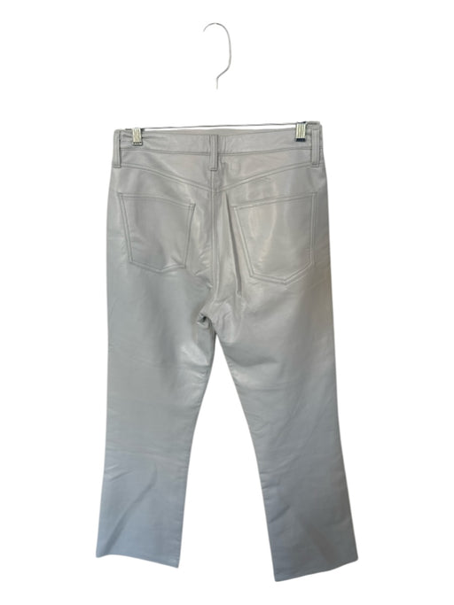 Agolde Size 27 Light Gray Recycled Leather & Nylon High Waist Bootcut Pants Light Gray / 27
