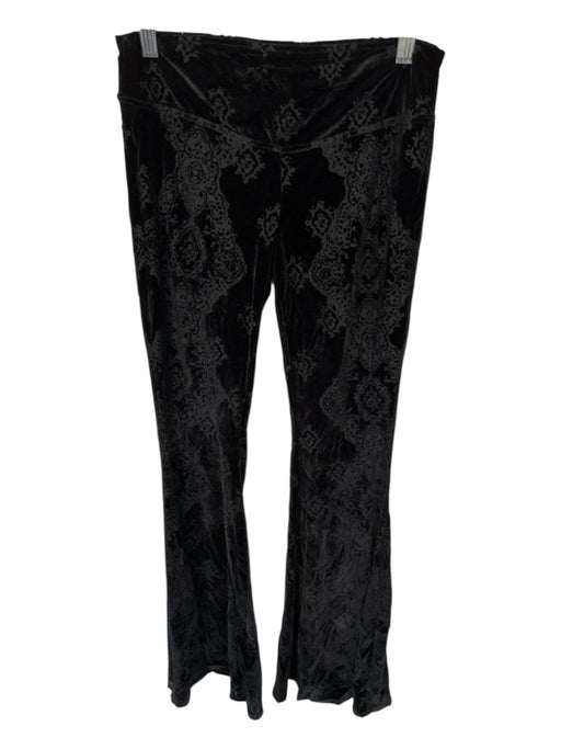 Free People Size XS Black Velvet Flare Hem Pants Black / XS