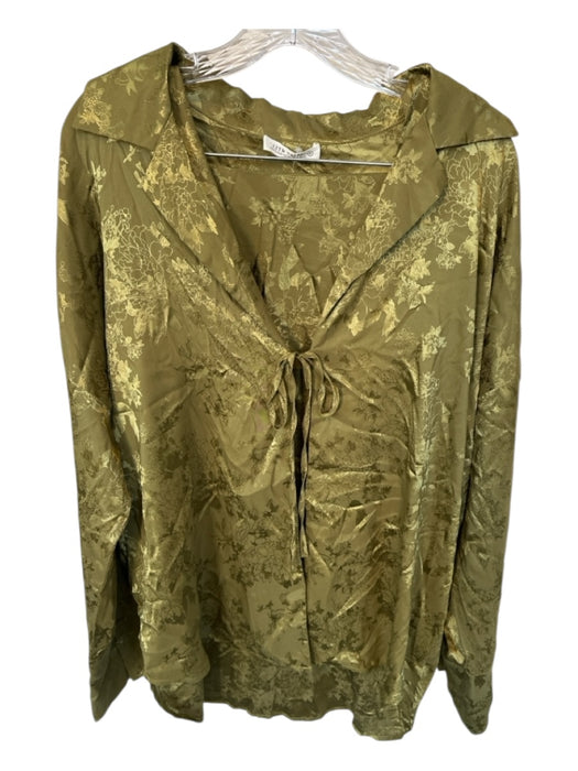 12th Tribe Size L Green Polyester Blend Long Sleeve Jaquard Mini Skirt Set Green / L