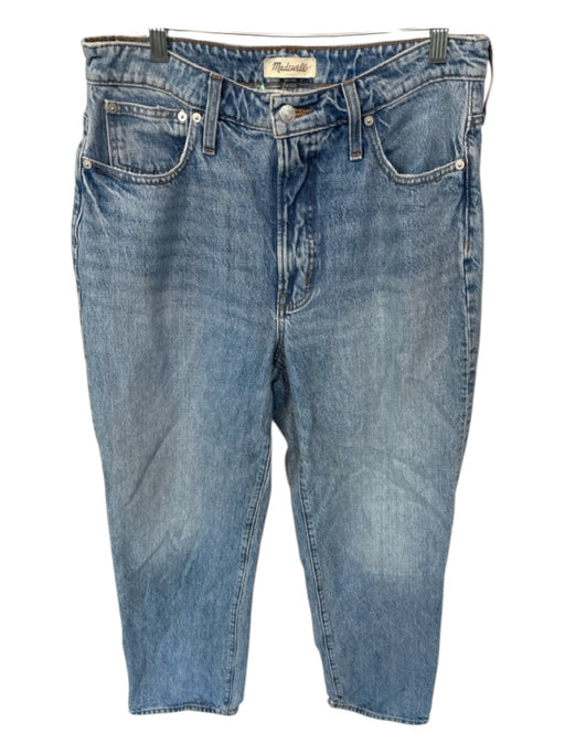 Madewell Size 30 Med Light Wash Cotton High Waist Straight Leg Jeans Med Light Wash / 30