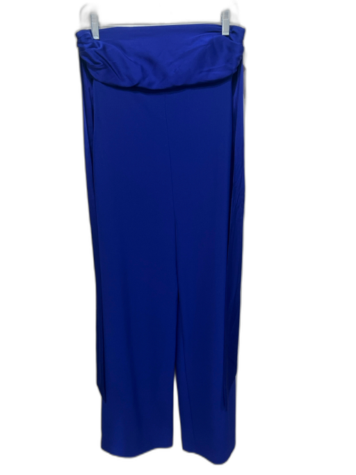 Milly Size 2 Dark Blue Polyester Strapless Wide Leg Waist tie Jumpsuit Dark Blue / 2