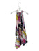 By Anthropologie Size S Pink & Black Silk Sleeveless Water Color Neck Tie Dress Pink & Black / S
