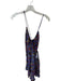 Free People Size M Purple & Multi Viscose Spaghetti Strap Racerback Dress Purple & Multi / M