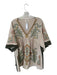 Pretty Persuasions Size M Taupe & Green Cotton 3/4 Sleeve Embroidered Dress Taupe & Green / M