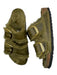 Birkenstock Shoe Size 37 Olive Green Leather Shearling Lined Buckles Sandals Olive Green / 37